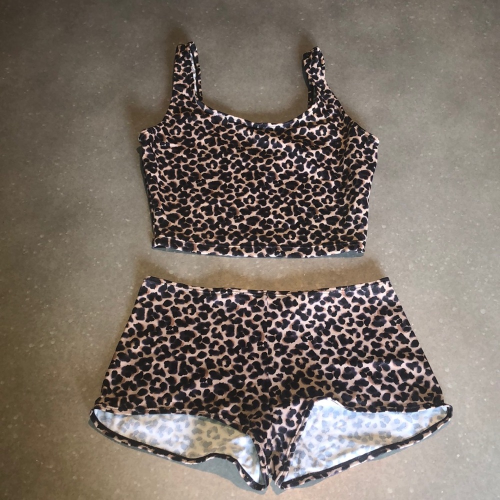 Sun Streak Leopard Print Bikini
